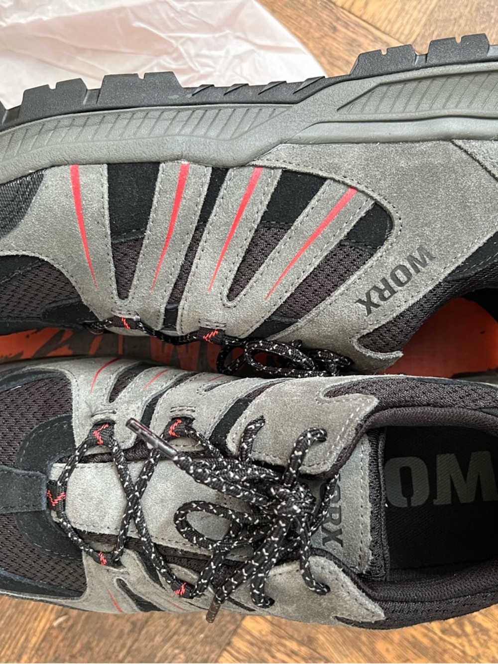 Worx by Red Wing Shoes Men's Steel toe Work Shoes -GREY/BLACK NEW IN BOX - Picture 2 of 8